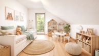 Einrichtungsbeispiel Kinderzimmer - Raum für Visionen: Große & familienfreundliche Doppelhaushälfte mit Südgarten, Spa und Potenzial